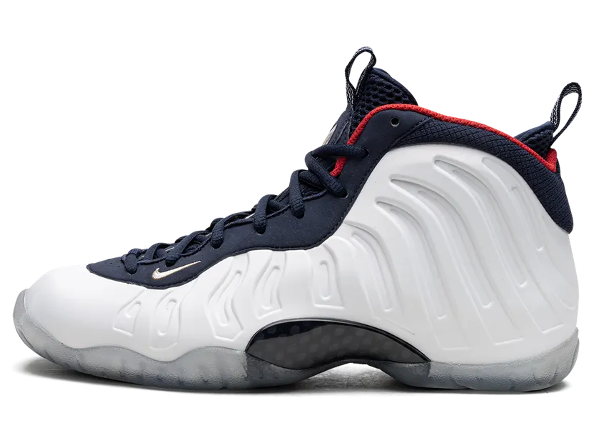 Nike Little Posite One’Olympics’ GS Obsidian/University Red-Metallic Gold-White (644791-403)