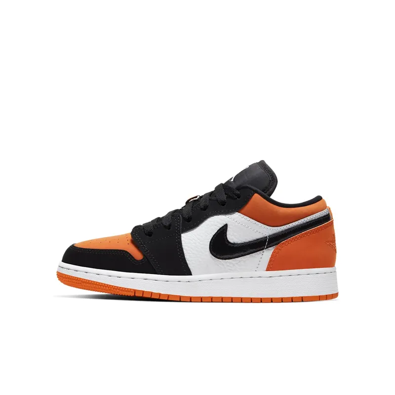 Jordan 1 Low Shattered Backboard (GS) Black/White-Starfish (553560-128)