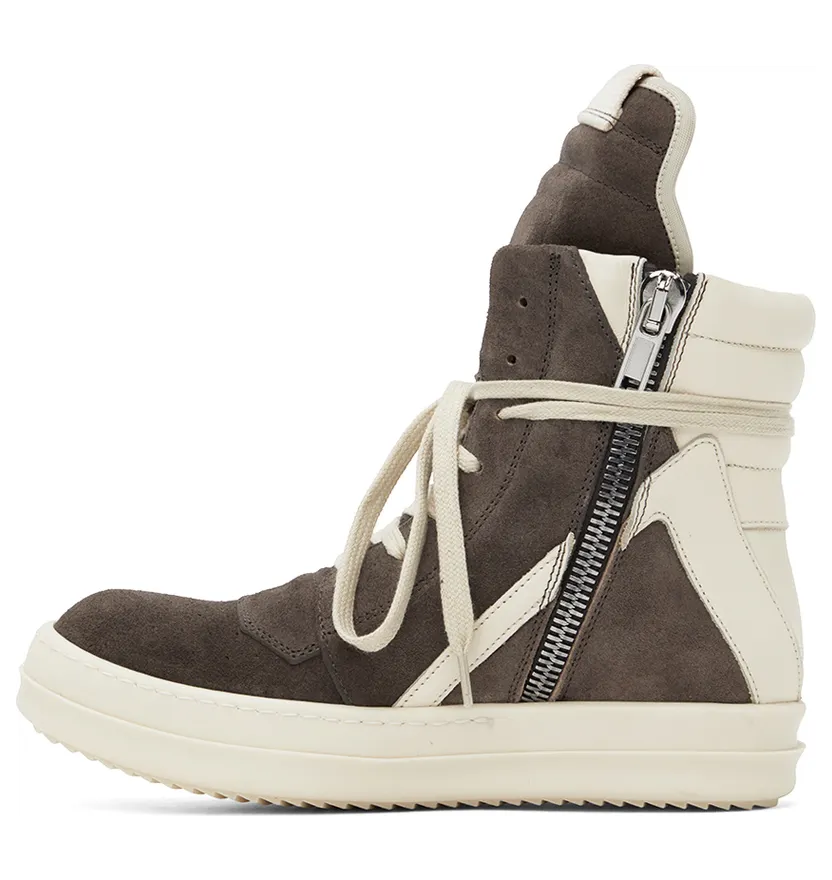 Rick Owens Off-White & Gray Geobasket Sneakers (RP02B6894 LCC) (3)