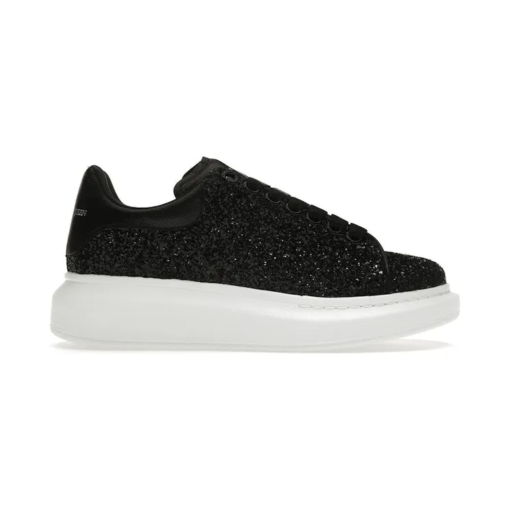 Alexander McQueen Oversized Black Glitter (553771 W4EY4 1000)