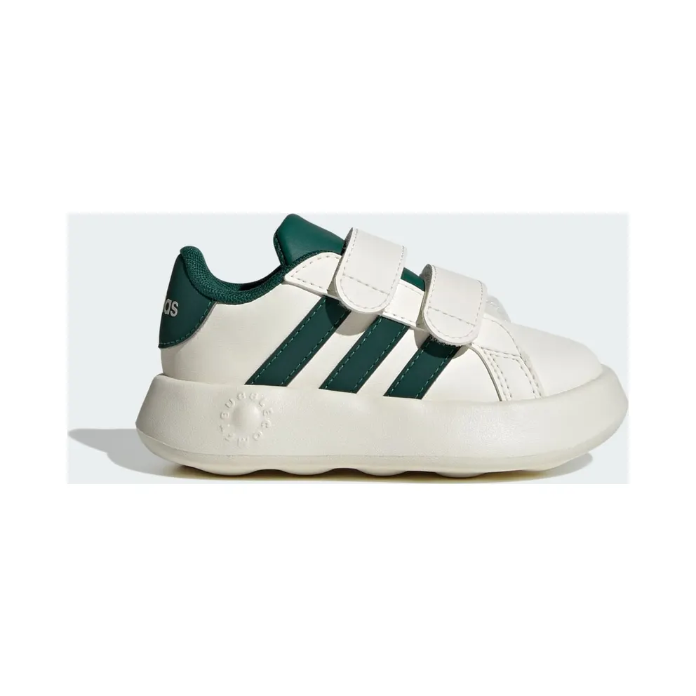 Adidas Grand Court 2.0 Kids Off White / Collegiate Green / Core Black (JQ7996)
