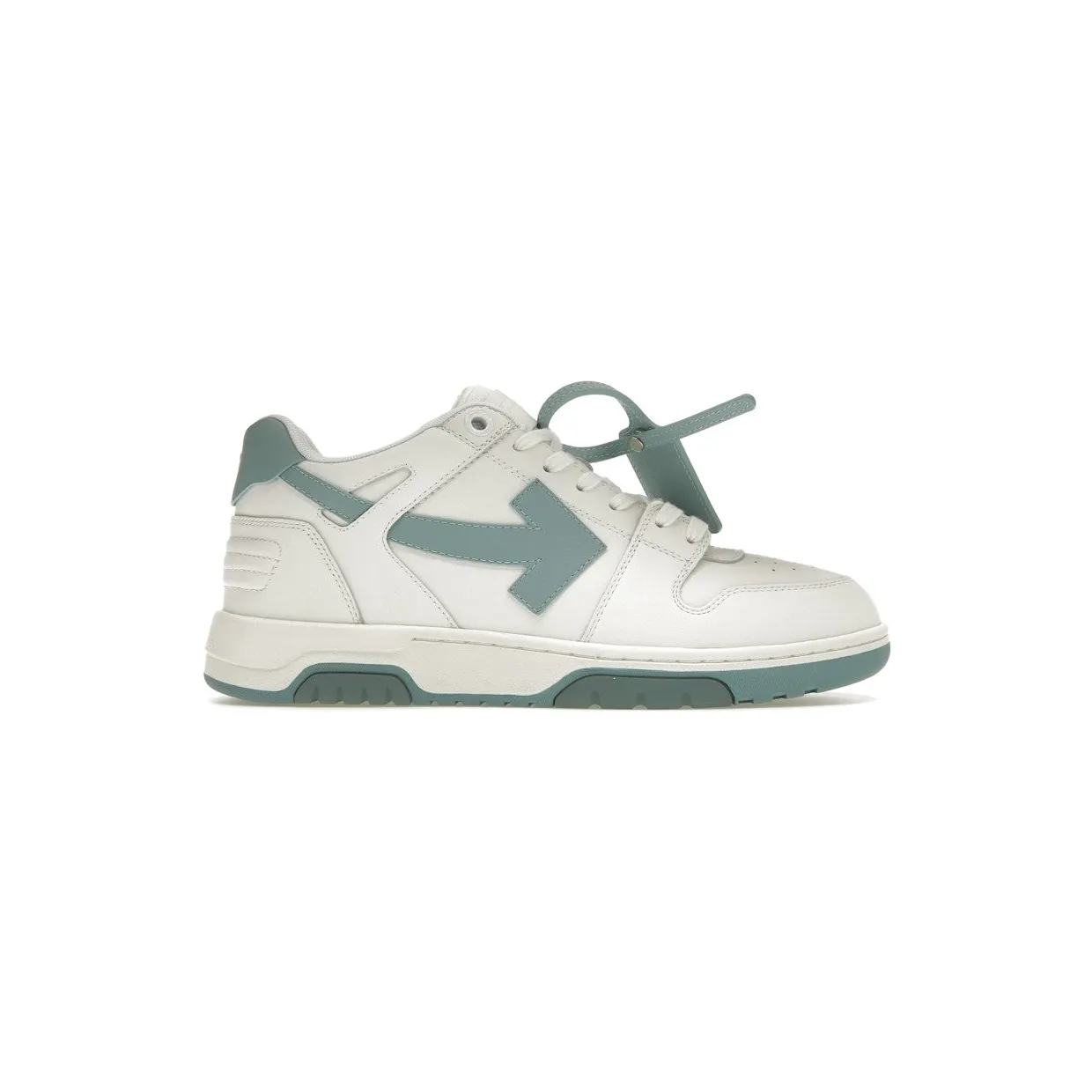 OFF-WHITE Out Of Office OOO Low Tops White Celadon (OMIA189S23LEA0010149)