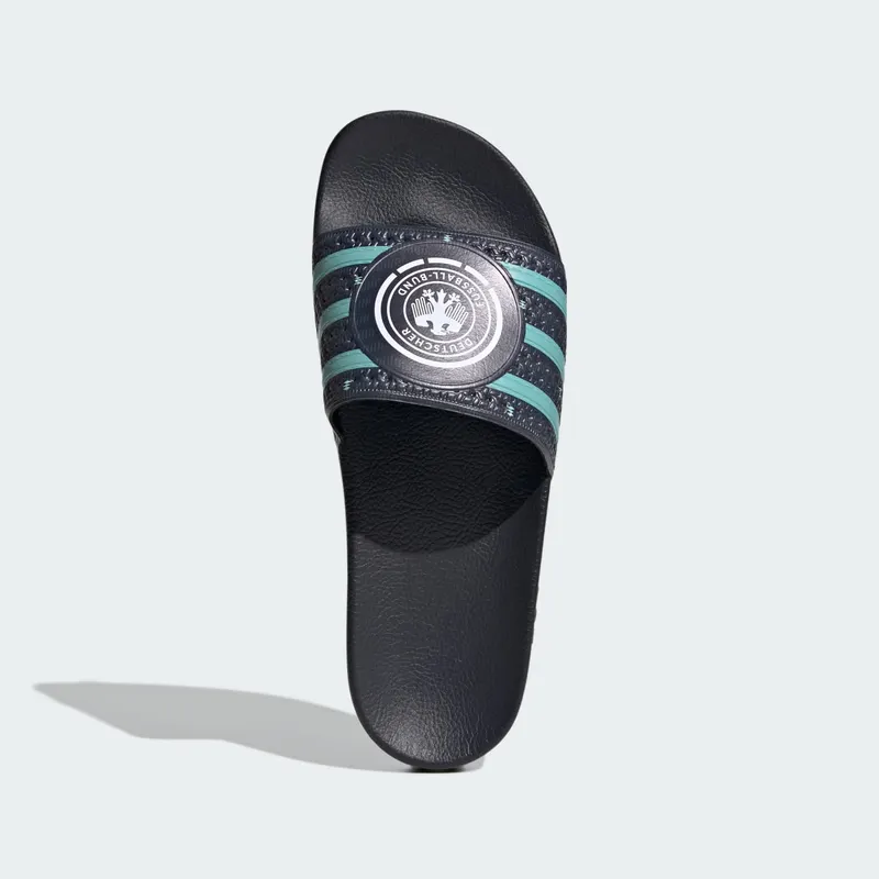 Adidas DUITSLAND TREFOIL Slides Collegiate Navy / Flash Aqua / Collegiate Navy (KZ9405)