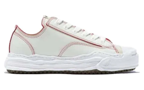 Maison Mihara Yasuhiro Hank OG Sole Red Line Leather Low White (A11FW718)