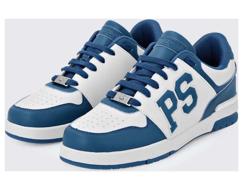 Plein Sport Leather Sneakers Turquoise (SAESUSC0737STE003N08)