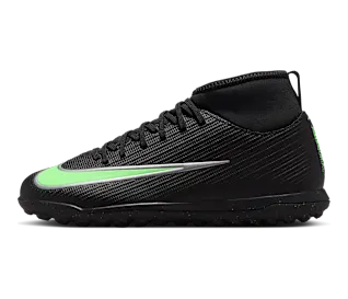 Nike Jr. Mercurial Superfly 11 Club ‘ Multi-Ground High-Top “Black/Black/Illusion Green” (IO1554-001)