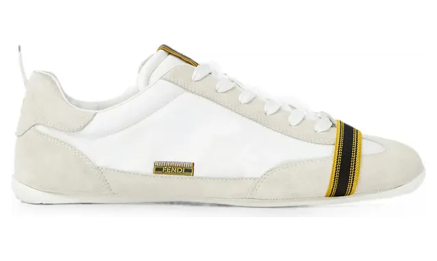 Fendi White Leather and Suede Low-top “White/Neutrals” (AY0T 7E1968 F1XIS)