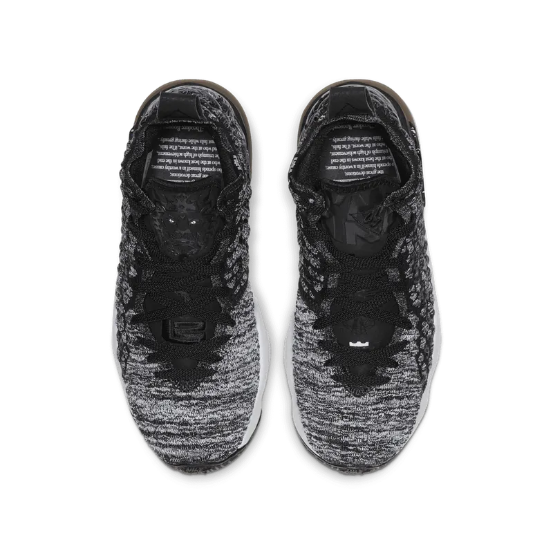 Nike LeBron 17 Black White (GS) Black/White (BQ5594-002)