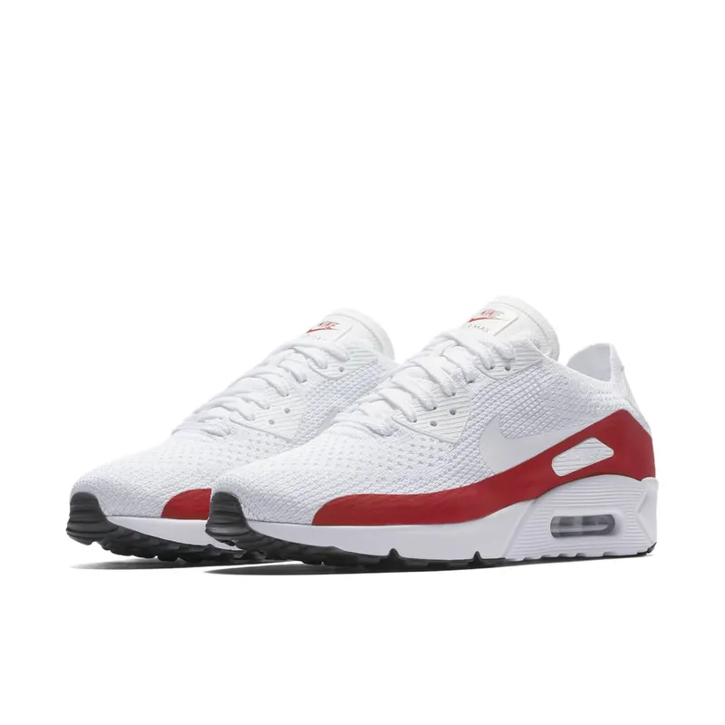 Nike Air Max 90 Ultra 2.0 Flyknit White Red (875943-102)