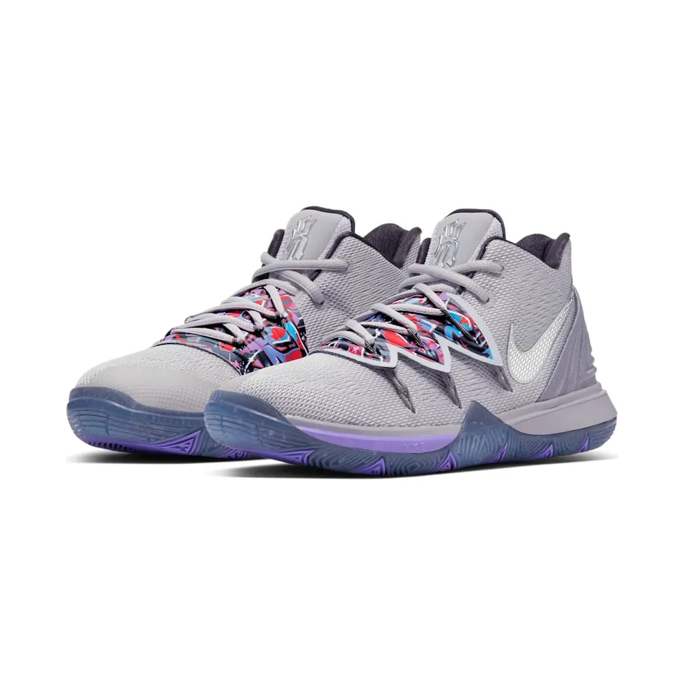 Nike Kyrie 5 Graffiti (GS) Atmosphere Grey/Metallic Silver (AQ2456-001)