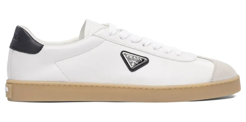 Prada Track leren met logoplakkaat “White” (2EE394Y5TFG000)