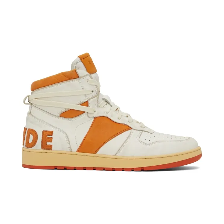 Rhude SSENSE Exclusive White & Orange Rhecess Hi Sneakers (RHSS22FO22178562)