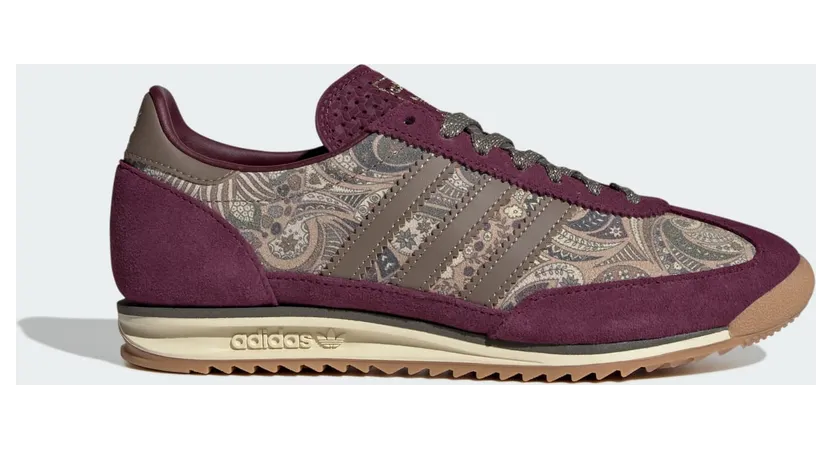 Adidas SL 72 OG X LIBERTY LONDON SCHOENEN Maroon / Khaki Six / Olive Strata (KI4804)