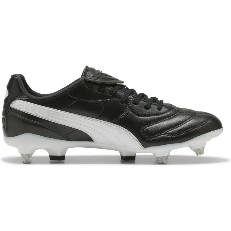 Puma King Liga MxSG Stollen-Fußballschuhe 01 – PUMA black/PUMA white/PUMA silver 45 für Herren, schwarz, Größe 44 ½ EU / 10 UK (108474)