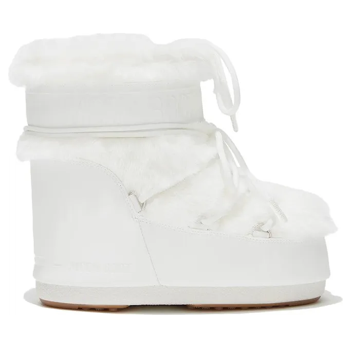 Moon Boot Icon Faux-Fur Low Boot White (80D1409390-A002)