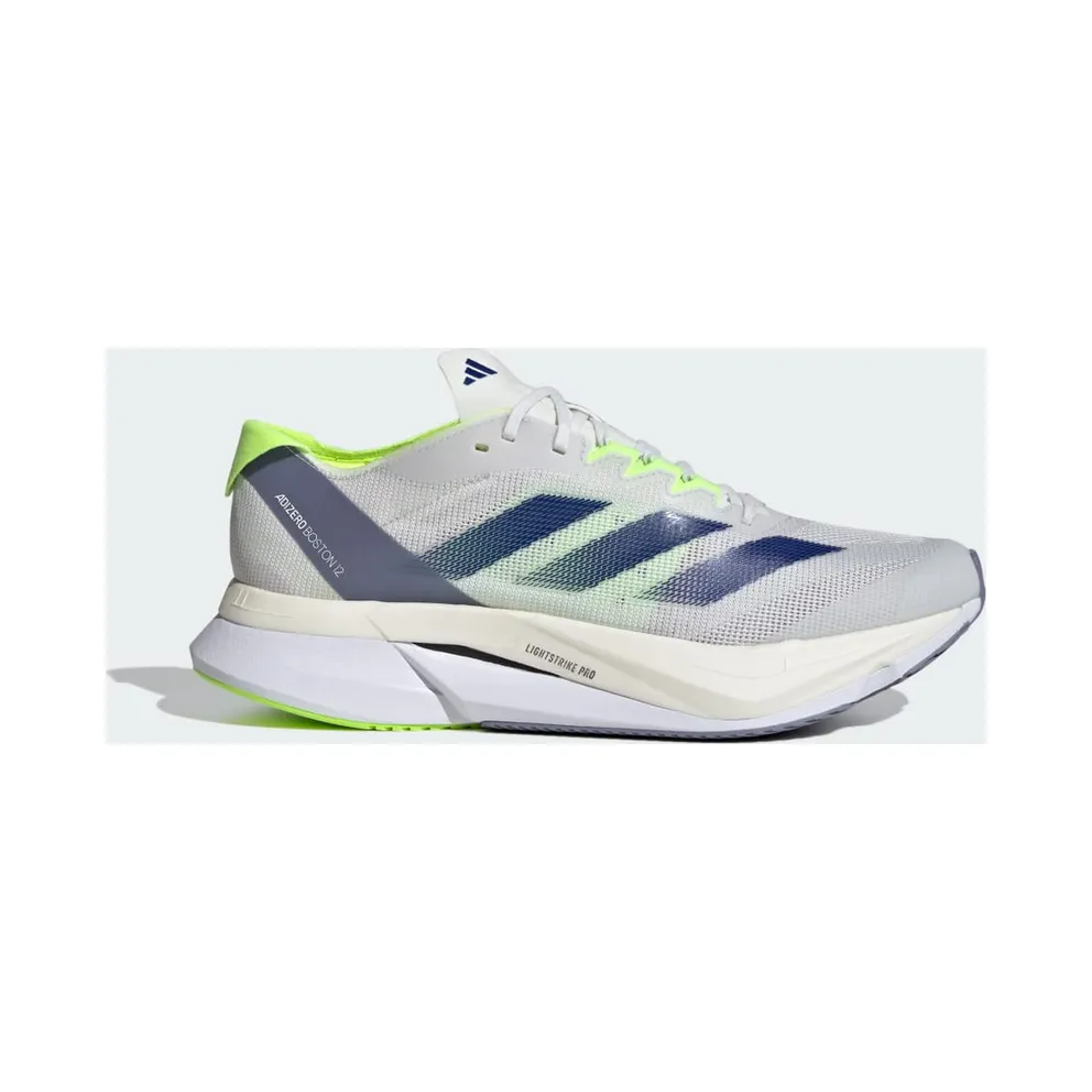 adidas Adizero Boston 12 Crystal White / Royal Blue / Lucid Lemon (IE8493)