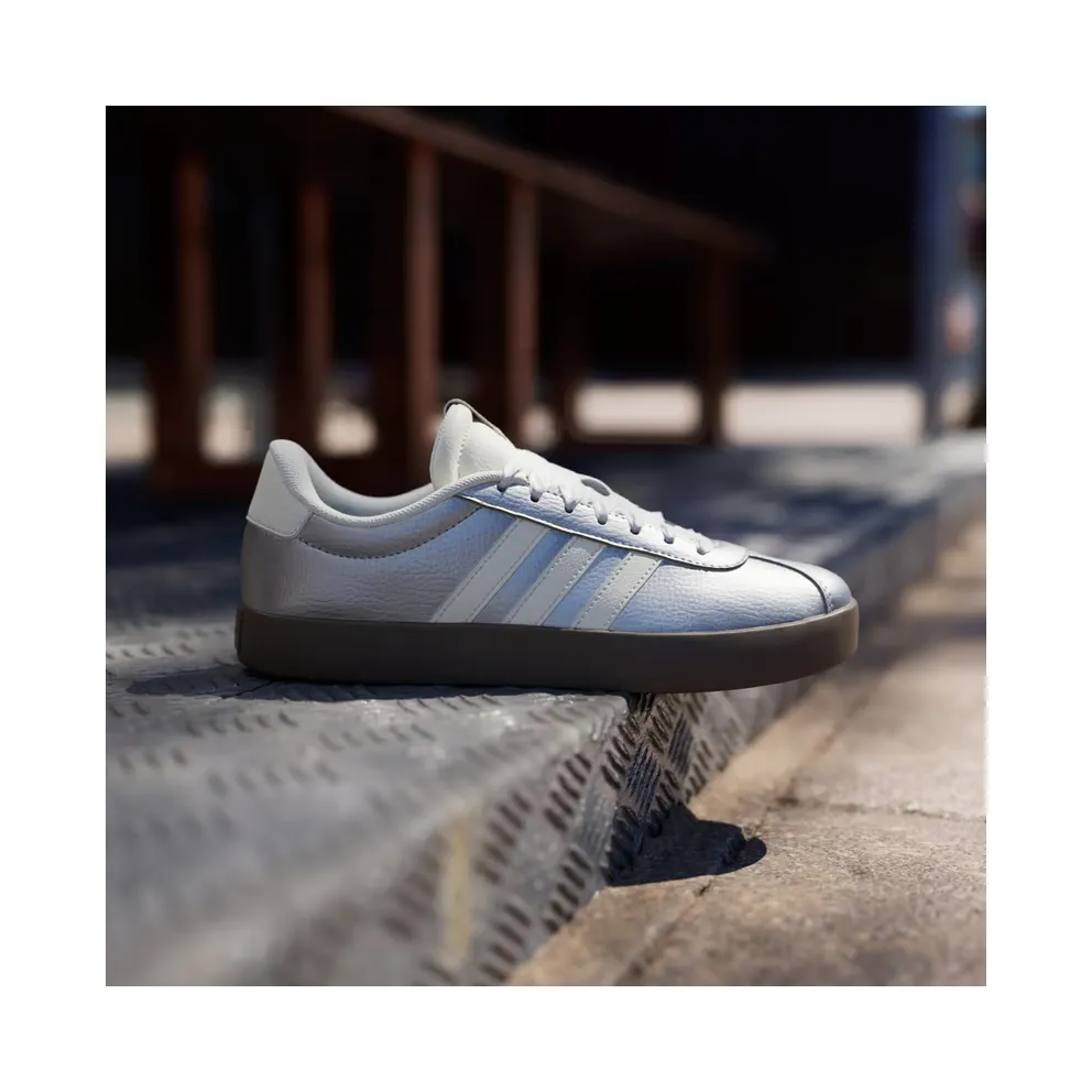 Adidas VL Court 3.0 Silver Metallic / Off White / Gum (JQ7315)