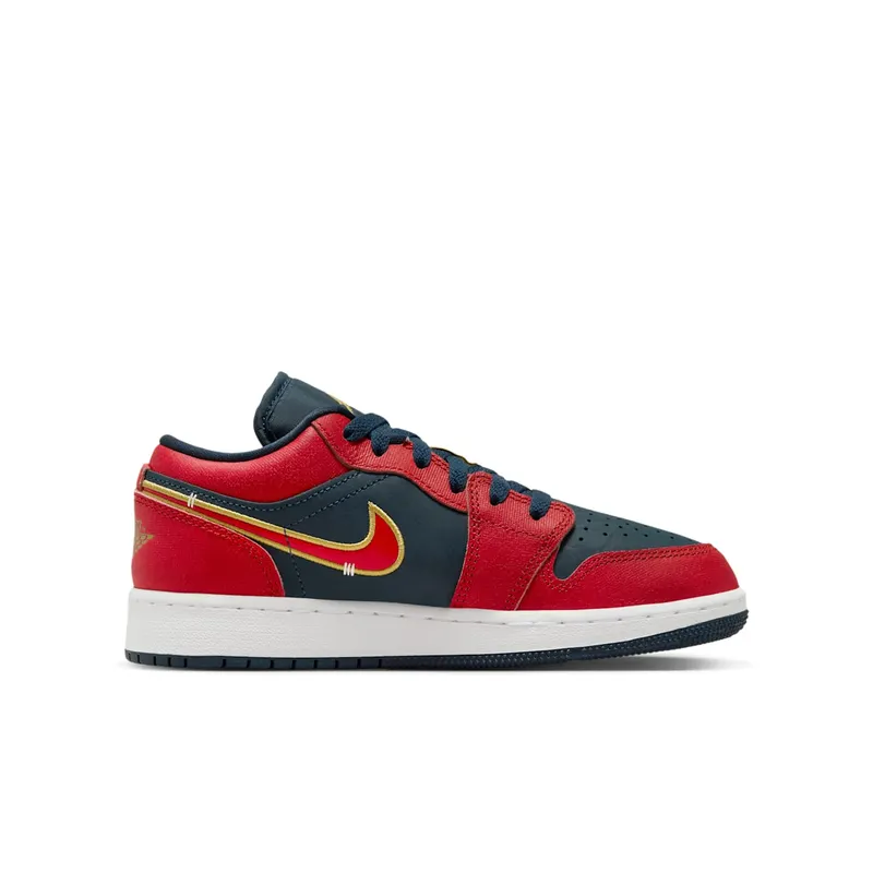 Jordan 1 Low GS “Armory Navy Sport Red” (FQ7380-400)