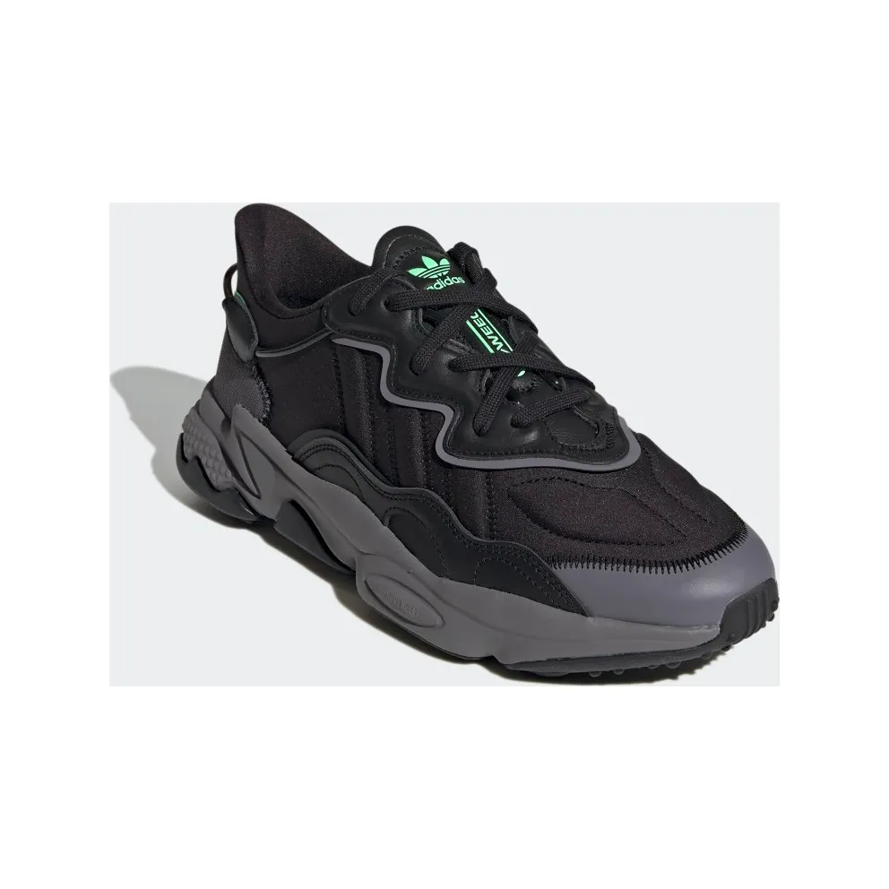 adidas OZWEEGO Core Black / Charcoal Solid Grey / Screaming Green (HR1168)
