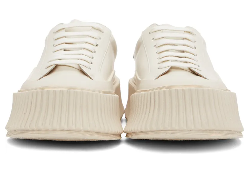 Jil Sander Off-White Agnellato Platform Sneakers (JS32108A_15011) (2)