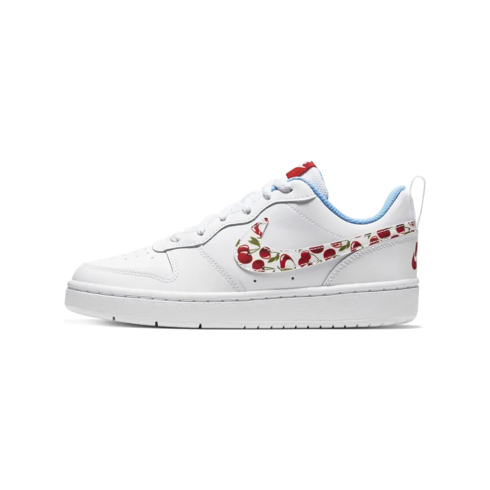 Nike Court Borough Low 2 White Cherry (GS) White/University Blue/Track Red (CJ2238-100)