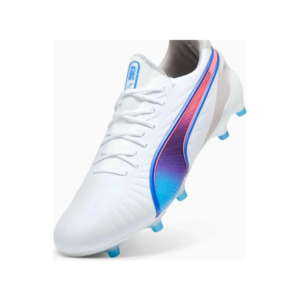 Puma King Ultimate FG/AG White Bluemazing Flat Light Grey Sunset Glow (107809-02)