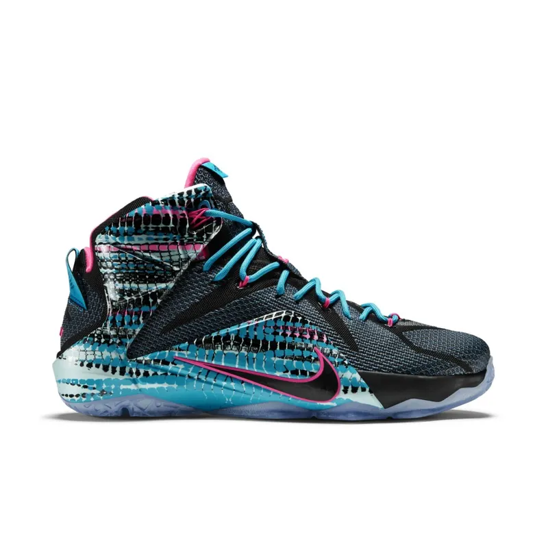 Nike LeBron 12 23 Chromosomes Black/Pink Power-Blue Lagoon (684593-006)