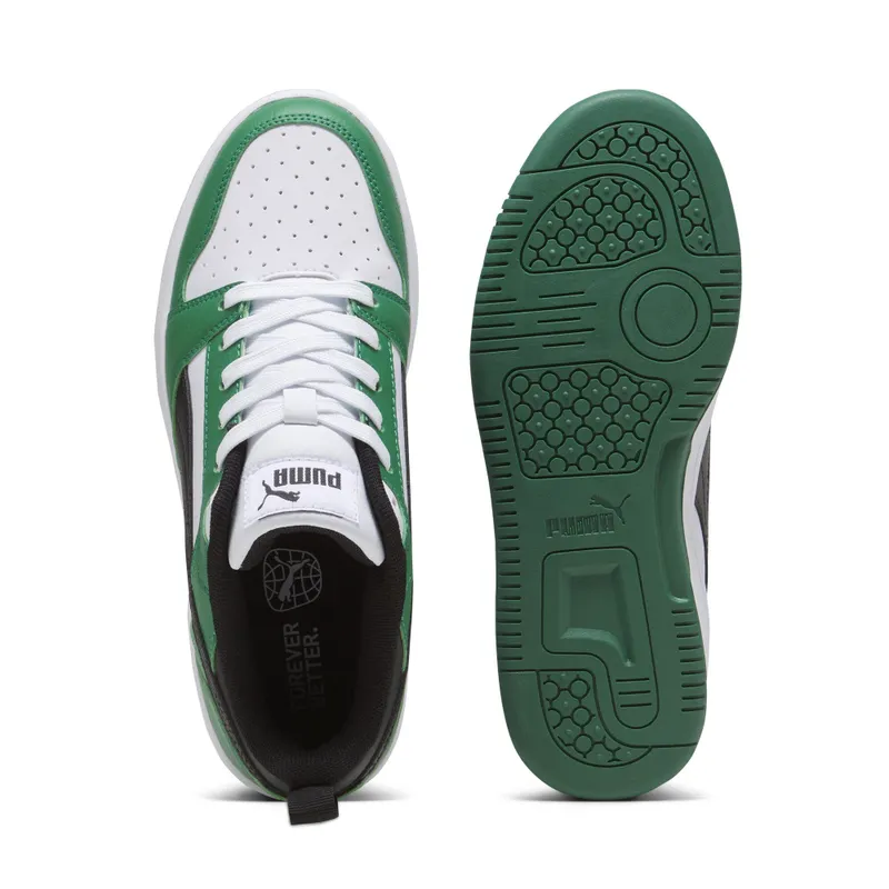 Puma Rebound V6 Lo “Puma White / Puma Black / Archive Green” (393833_05)
