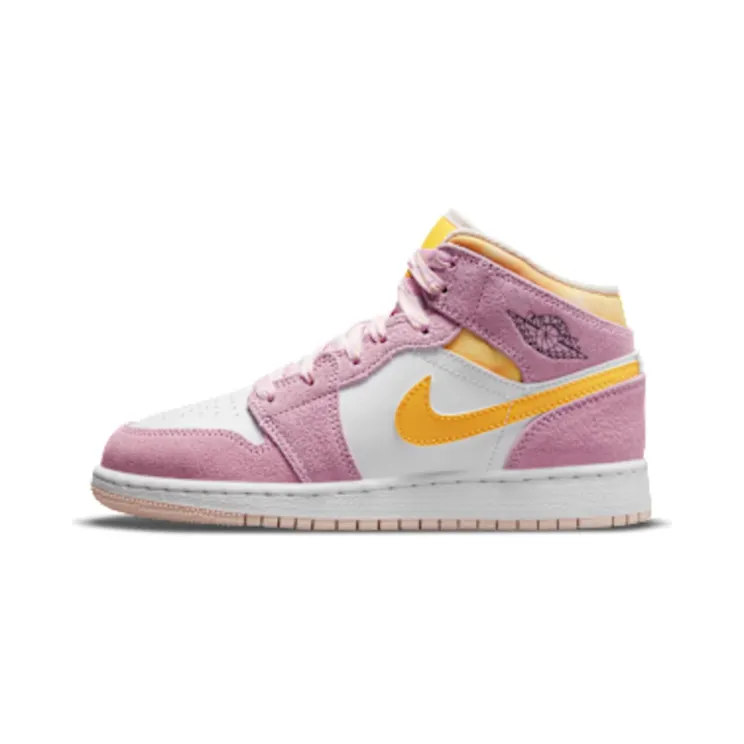 Jordan 1 Mid SE Arctic Pink (GS) “Light Arctic Pink / White / Orange Pearl / University Gold” (DC9517-600)