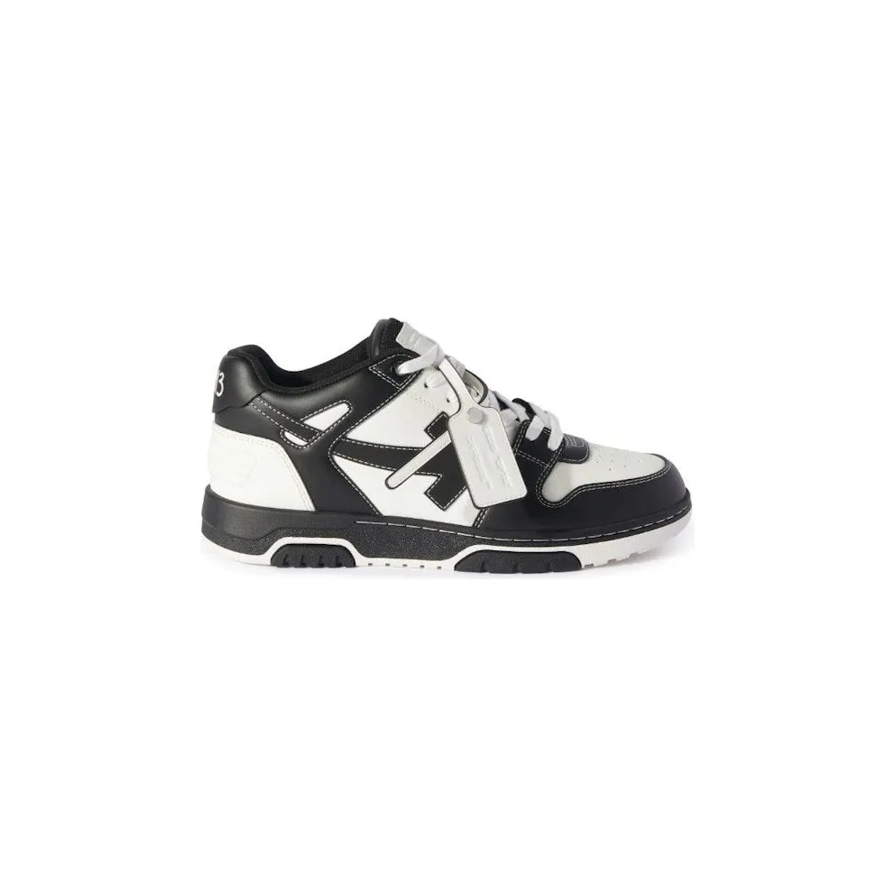 OFF-WHITE Out Of Office OOO Low Tops Logic Logo Black White (OMIA189G23LEA0080110)