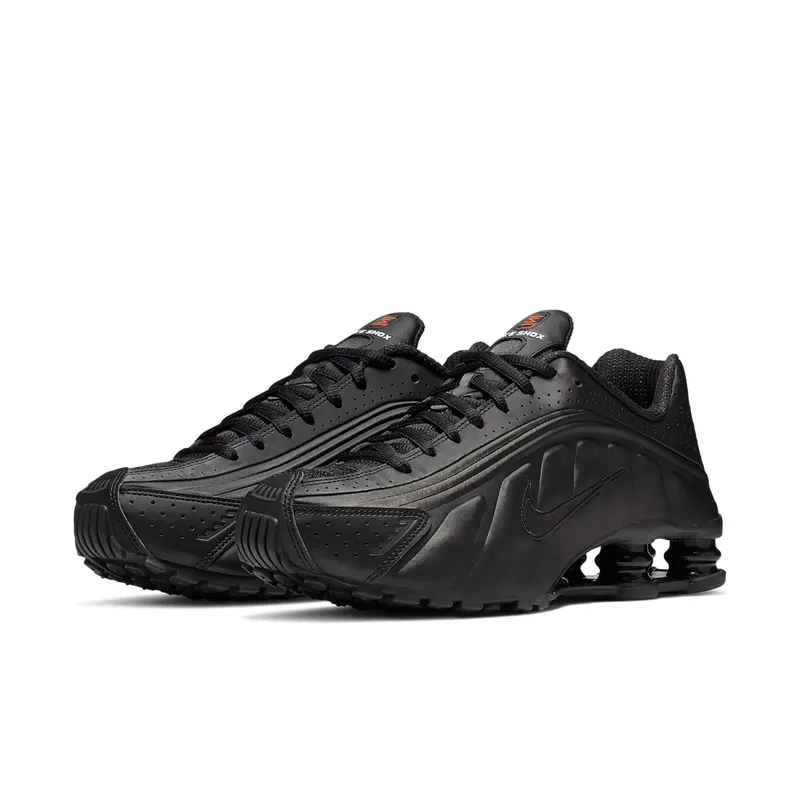 Nike Womens Shox R4 Black Max Orange (2019) (AR3565-004)