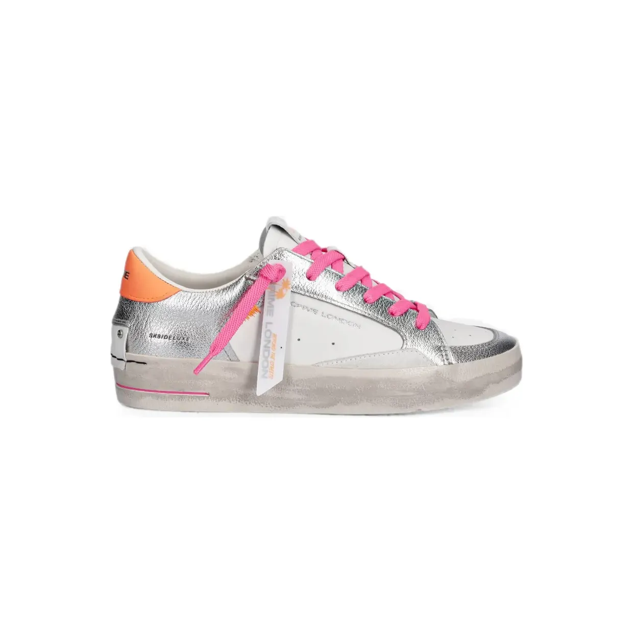 Crime London Skate Deluxe leren “Silver” (29124EE825)
