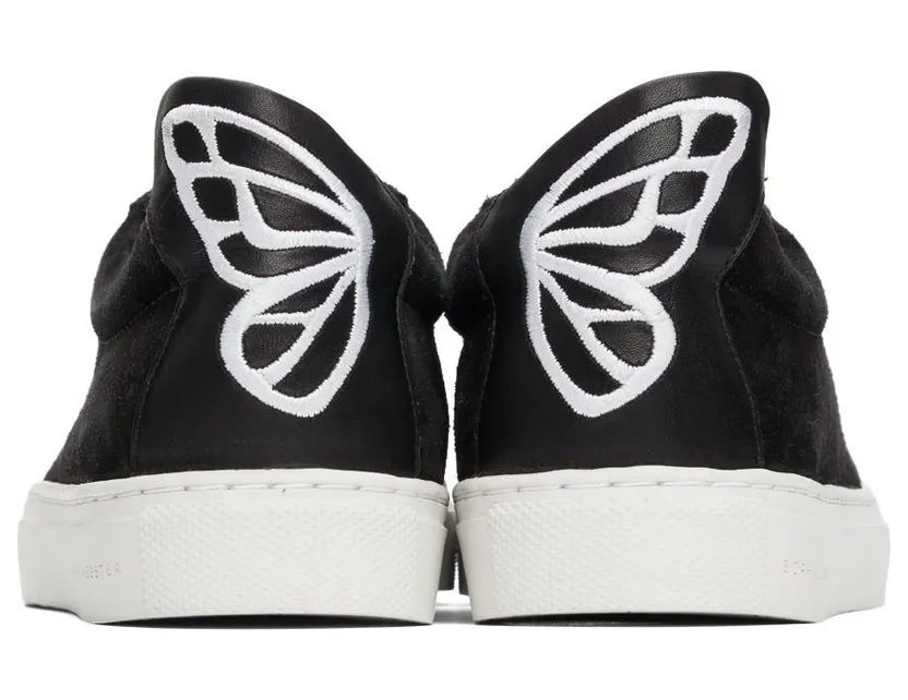 Sophia Webster Black Suede Butterfly Low Sneakers (SAW21173) (4)