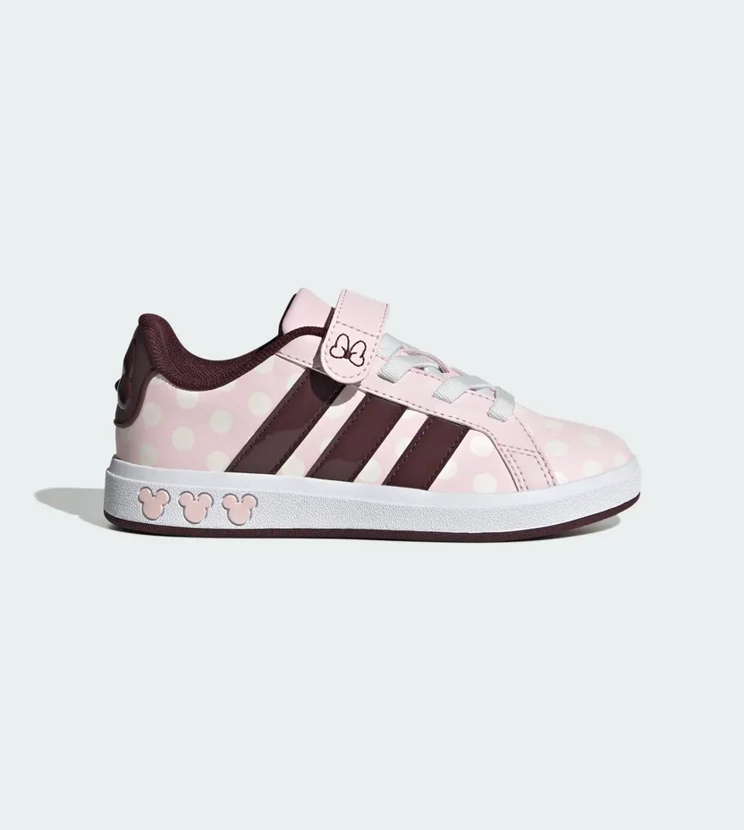 adidas Grand Court Disney Minnie Mouse Clear Pink Aurora Ruby Chalk White (JR8133)