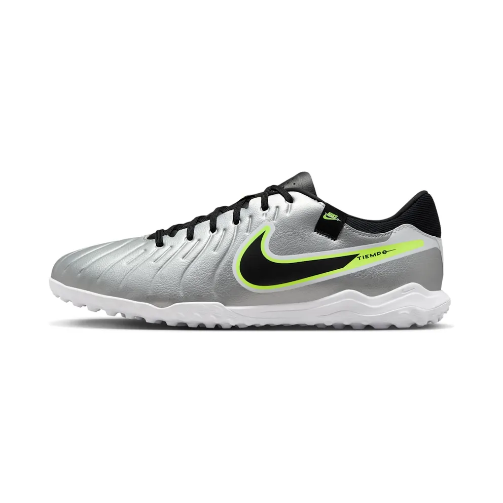 Nike Tiempo Legend 10 Academy TF Metallic Silver Volt Black (DV4342-001)