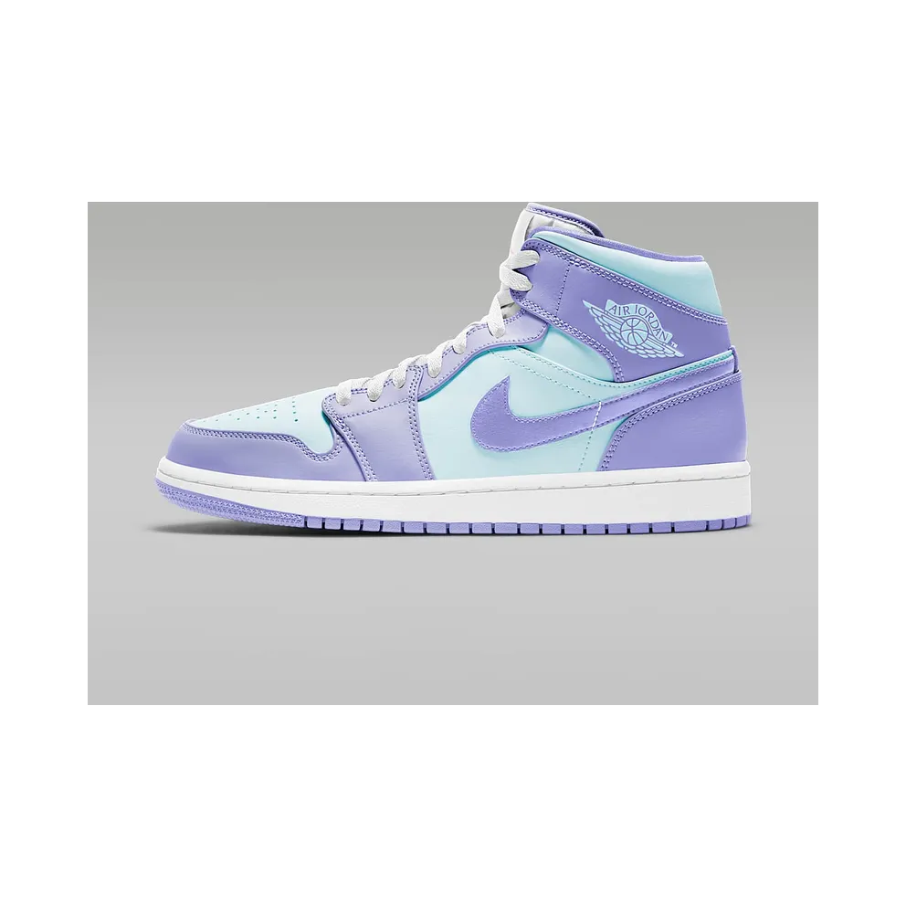 Jordan 1 Mid Purple Aqua (GS) (554724-500)