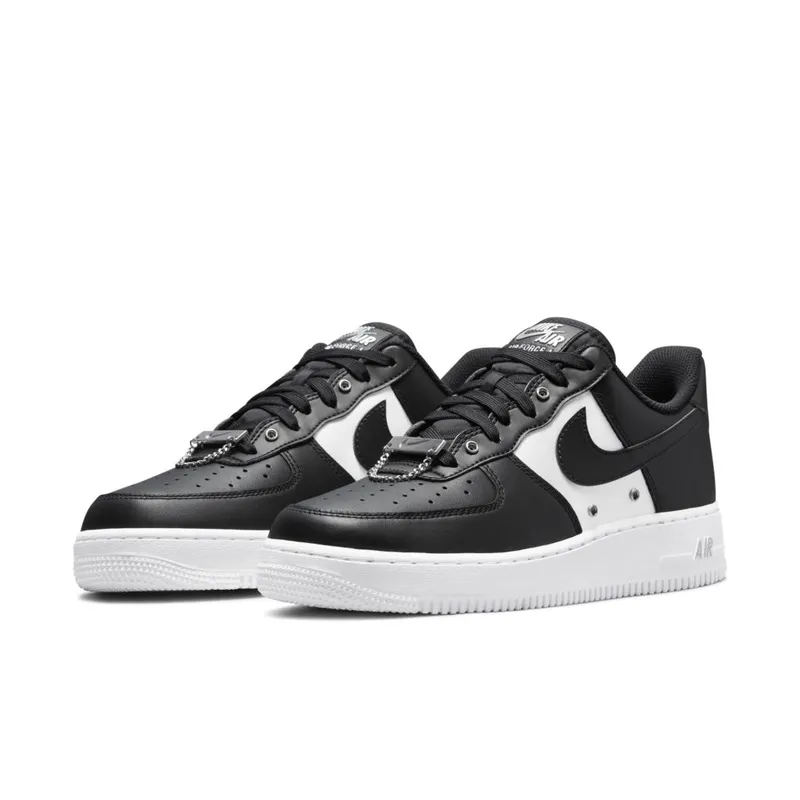 Nike Air Force 1 Low ’07 PRM Black White Metallic Silver (DA8571-001)