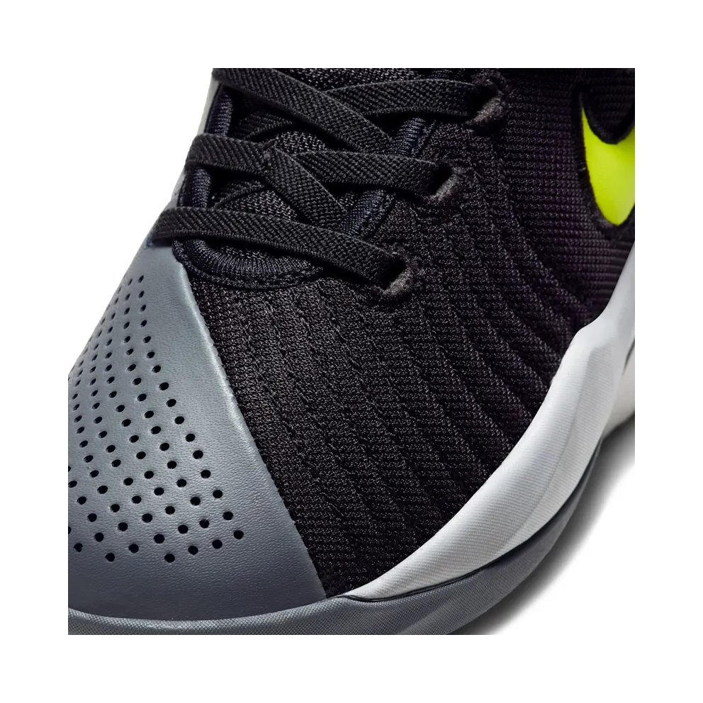 Nike Team Hustle Quick 9 Black Lemon Venom (PS) Black/Light Smoke Grey/Smoke Grey (AT5299-007)