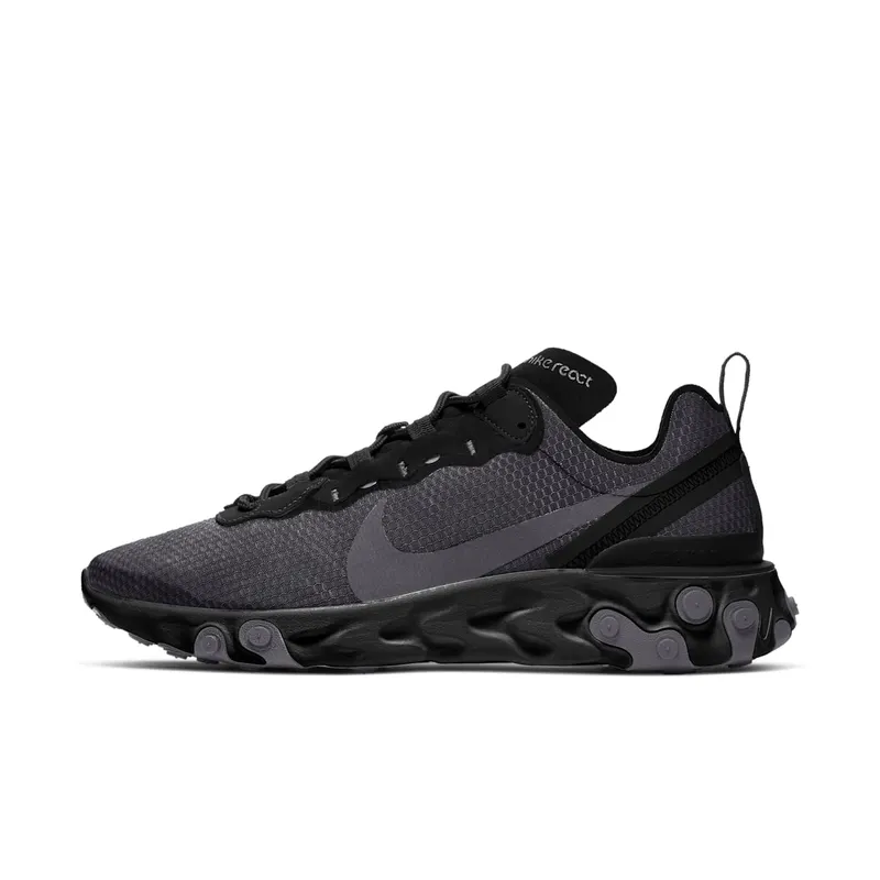 Nike React Element 55 SE “Black / Dark Grey” (CI3831-001)