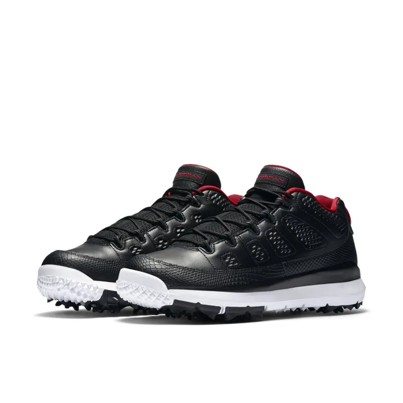 Jordan 9 Retro Golf Cleat Bred Black/Gym Red-White (833798-002)