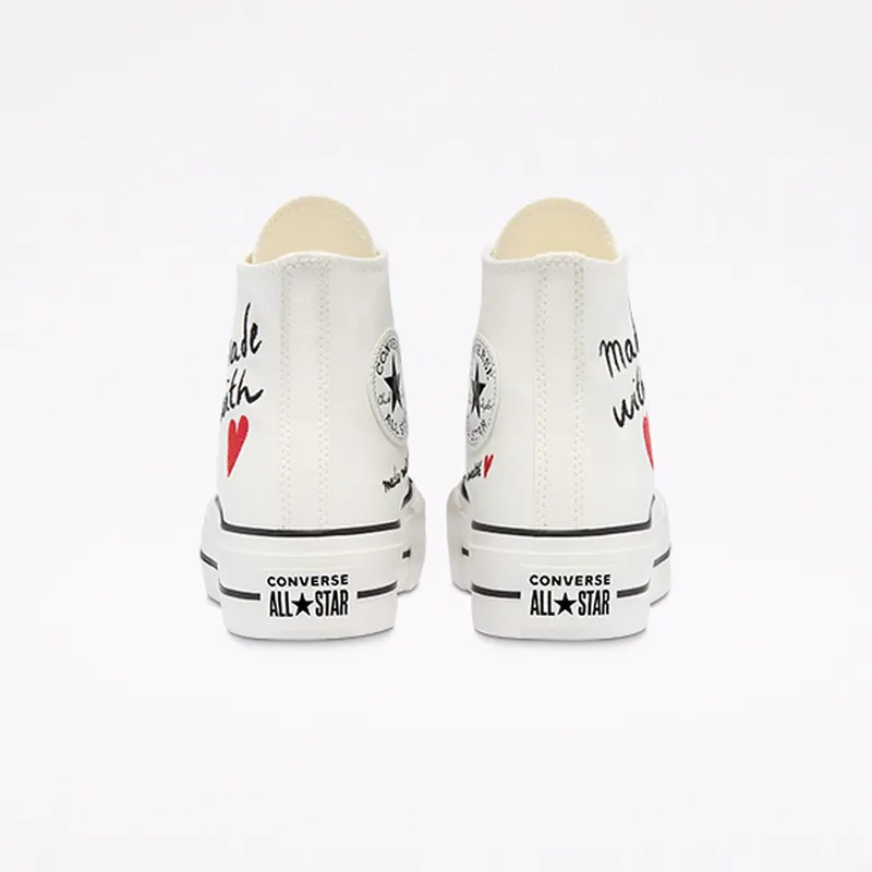 Converse Valentine’s Day Platform Chuck Taylor All Star High Top Vintage White/egret/black (571119C)