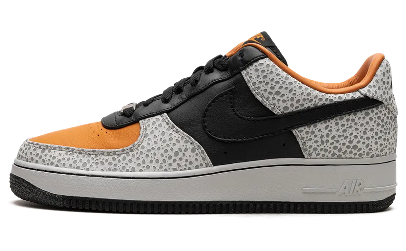 Nike Air Force 1 Low Supreme ‘Safari’ Carrot/Black-Ntrl Grey-Mdm Gry (318776-801)