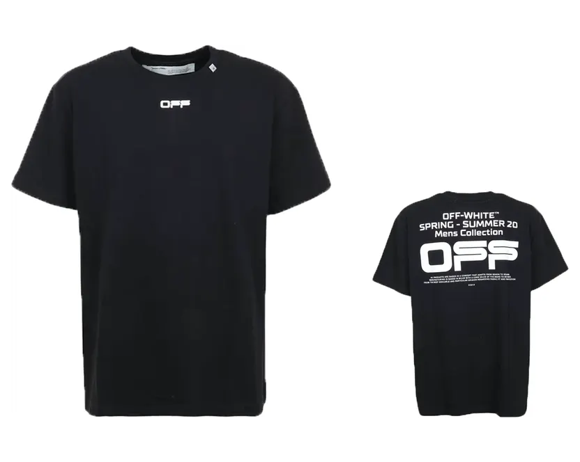 Off-White Fit Wavy Line T-Shirt Black (SS20) (OMAA027R201850041001)