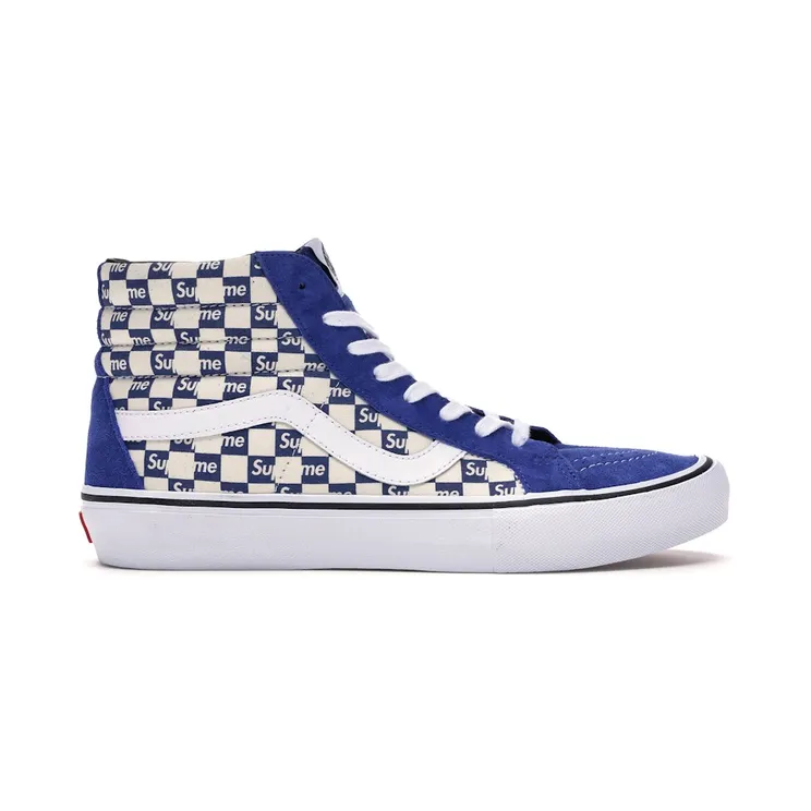 Vans Sk8-Hi Supreme Blue Checker Logo