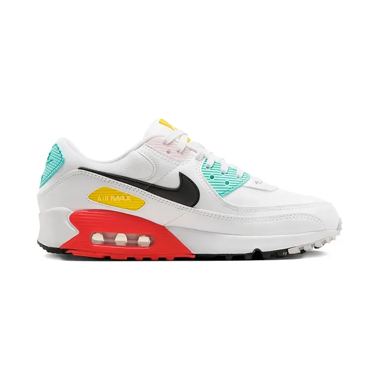 Nike Air Max 90 White/Black/Pink Foam/Bright Crimson “White” (FZ3622)