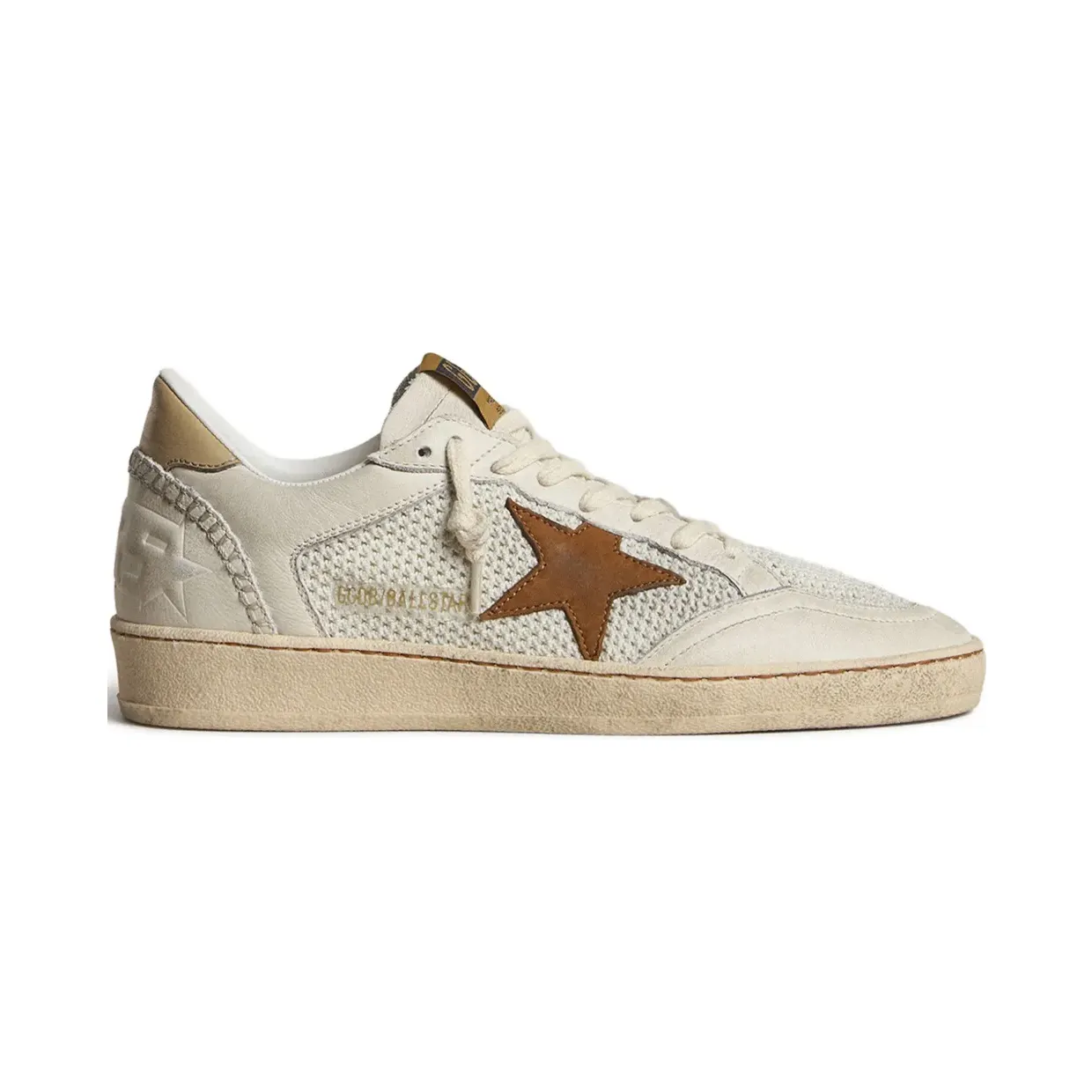 Golden Goose Ball Star leren sneakers – Beige (GWF00327F007306)