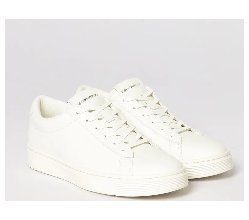 Emporio armani Leather Sneakers White (EM004783AF20004U0003)