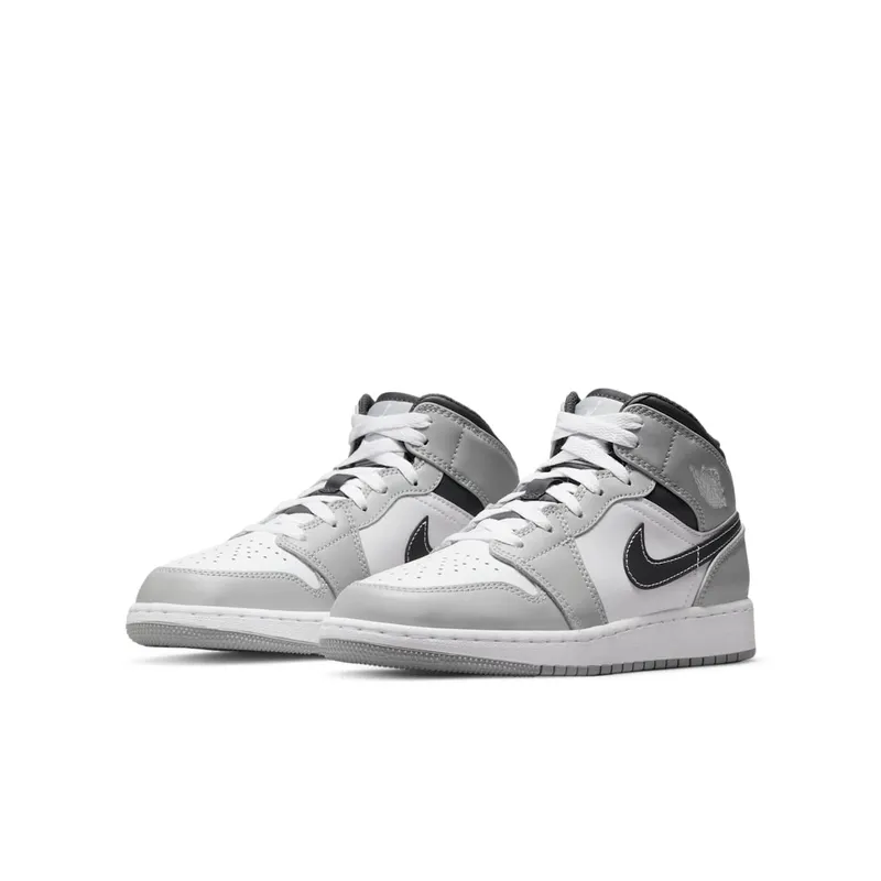 Air Jordan 1 Mid GS Smoke Grey Black (554725-078)