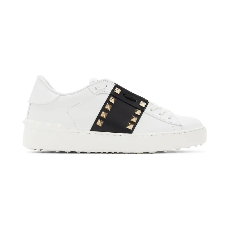 Valentino Garavani White & Pink Rockstud Untitled Sneakers (WW0S0A01ZTN)