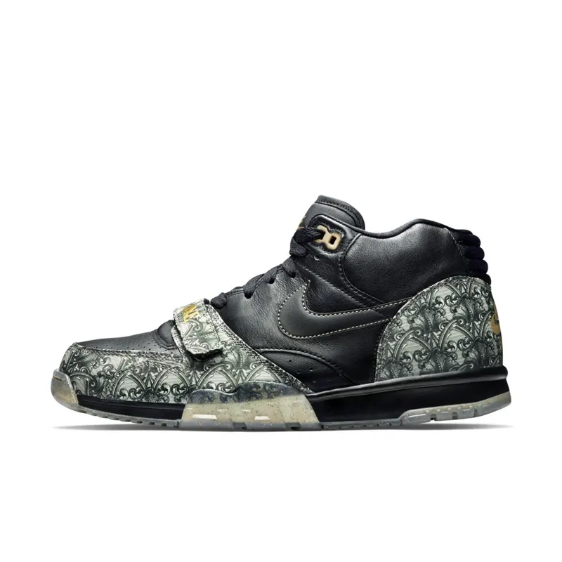 Nike Air Trainer 1 Paid In Full Black/Black-Metallic Gold-Vpr Grn (607081-002)